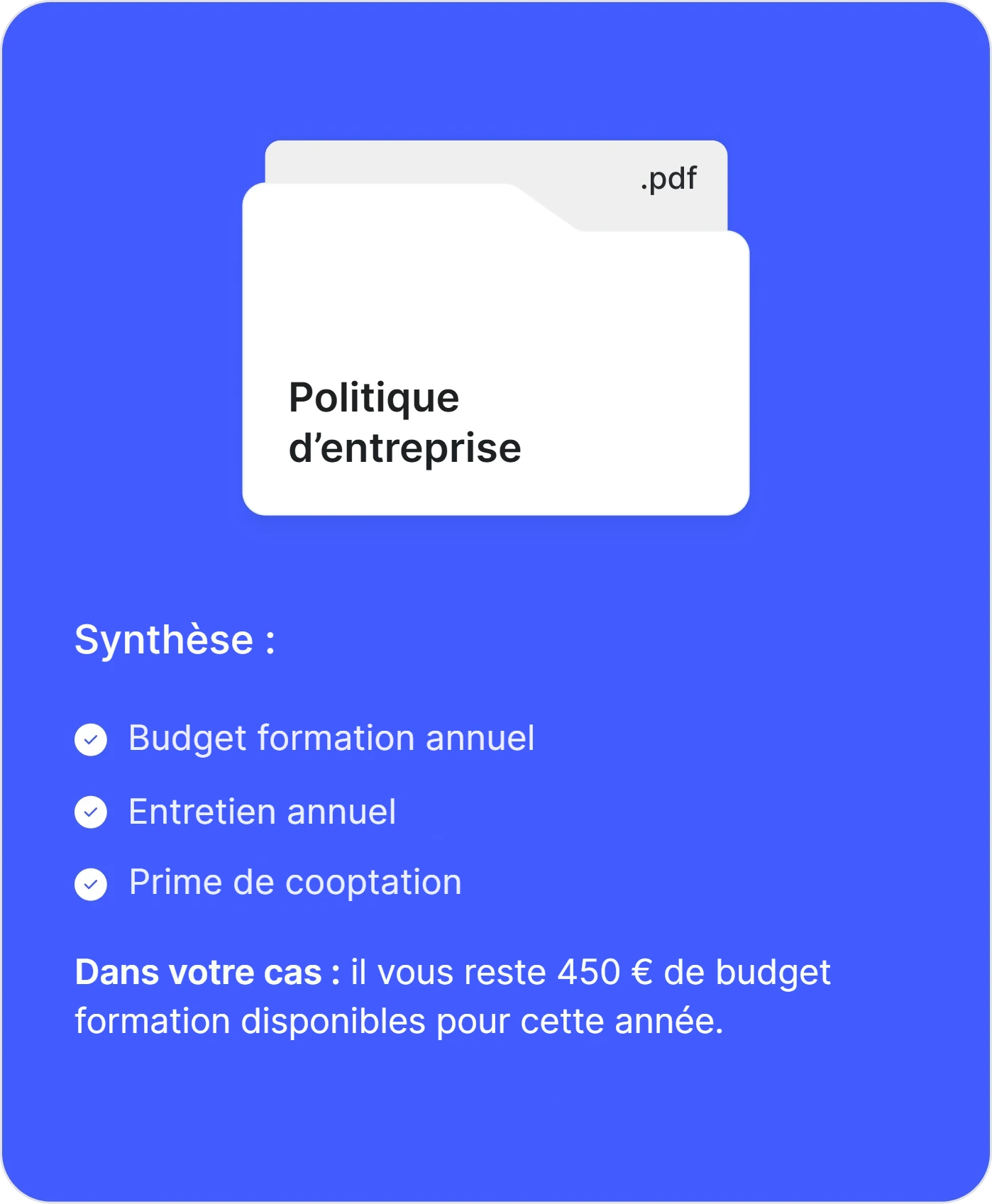 Synthèse de la politique d’entreprise générée par Sesame Intelligence