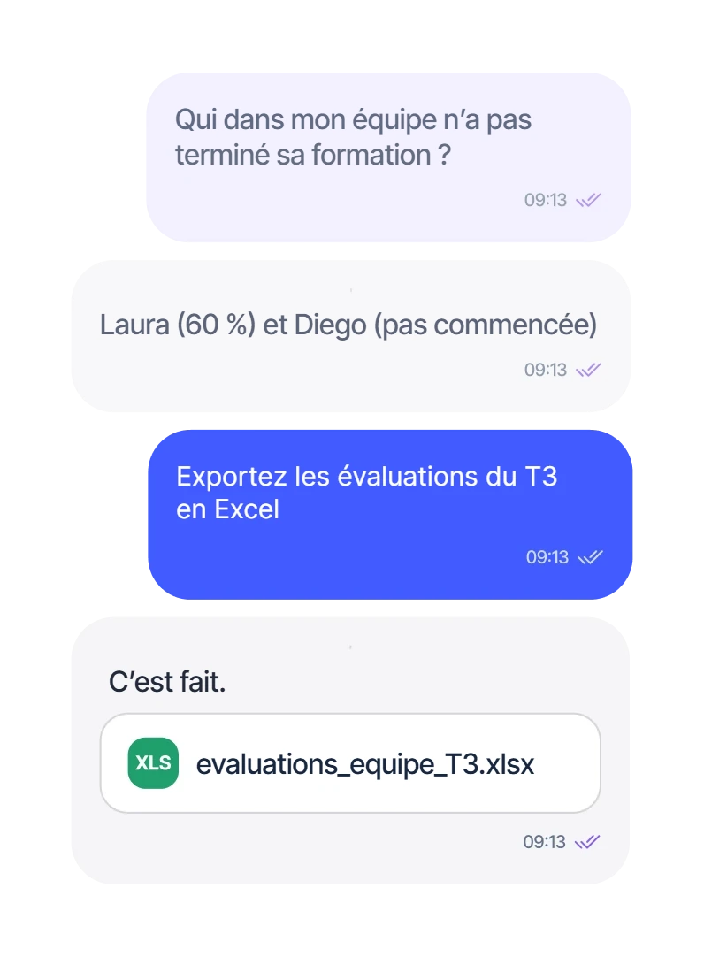 Une manager demande qui dans son équipe n’a pas terminé sa formation