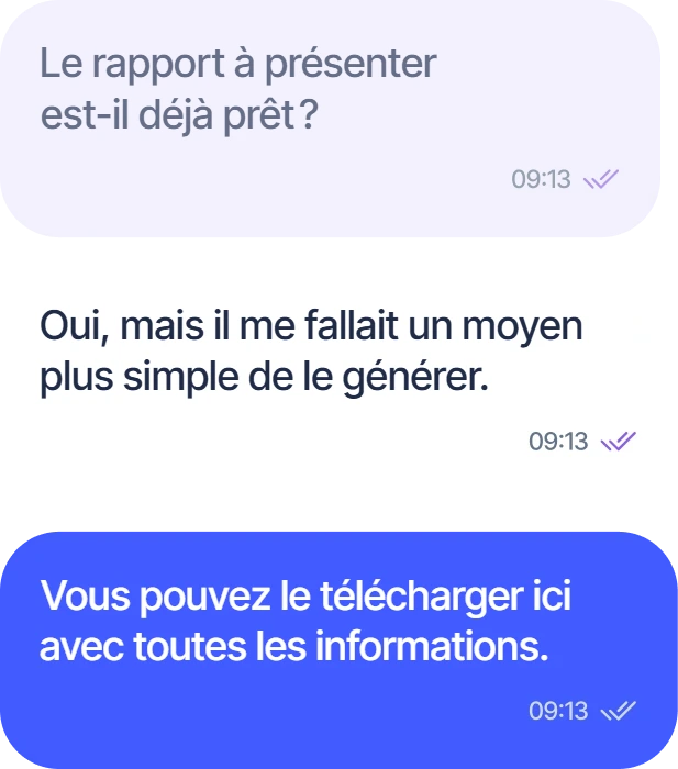 Conversation autour d’un rapport prêt à présenter