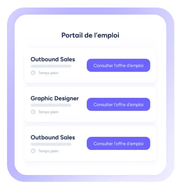 Portail d'emploi personnalisé
