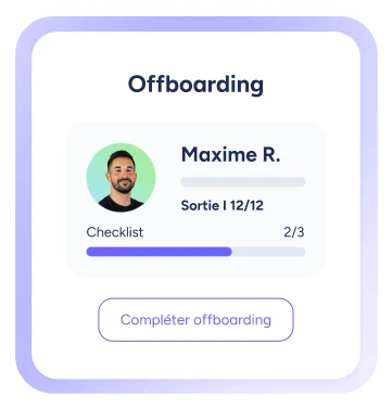 Checklists de départ personnalisées